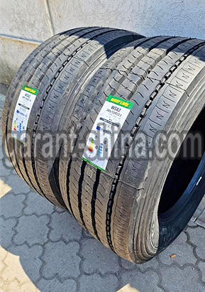 WestLake WSA2 (рулевая) 385/55 R22.5 160K 20PR - Фото реальных шин с этикеткой вблизи